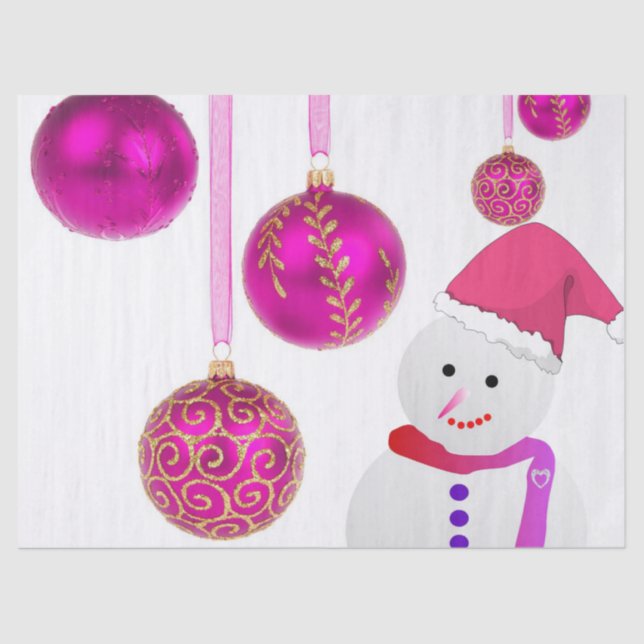 Christmas Tissue Paper, Snowman Tissue Paper (Front)