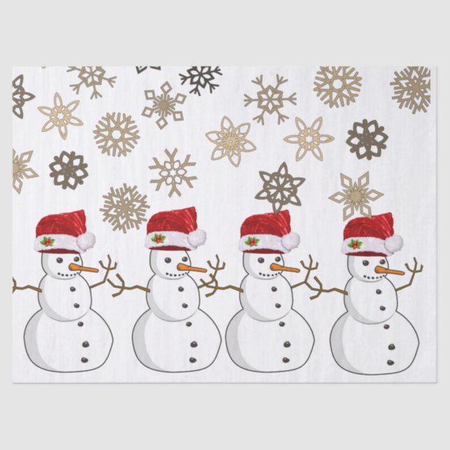 Christmas Tissue Paper, Snowman Tissue Paper (Front)