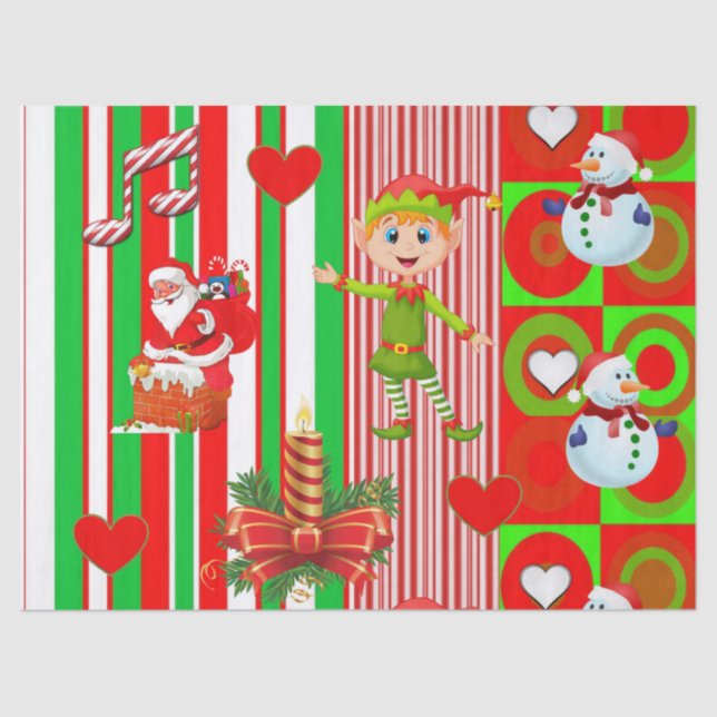 Christmas Tissue Paper, Snowman Tissue Paper (Front)