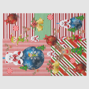 Christmas Tissue Paper Teddy Bear