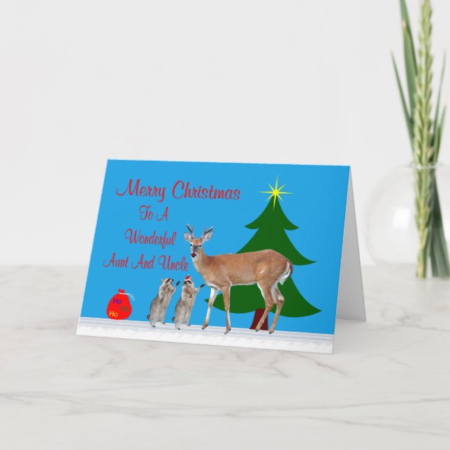 Christmas To Aunt And Uncle Greeting Card (Front)
