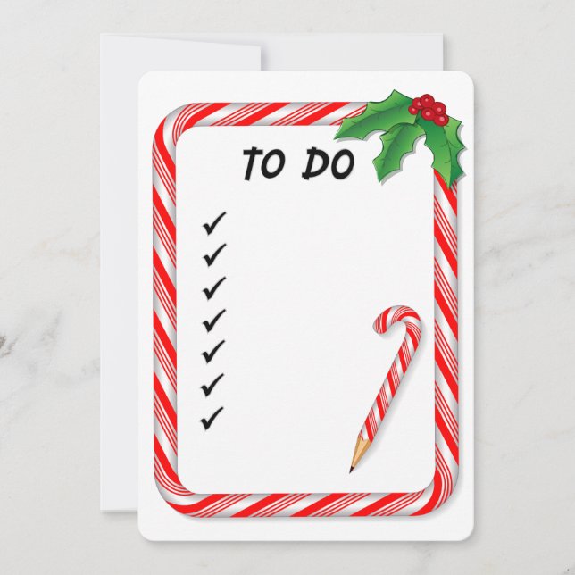 Christmas To Do List  Holiday Card (Front)