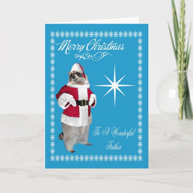 Christmas To Father Greeting Card (Front)