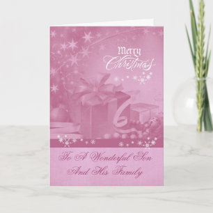 Christmas To Son And Family Greeting Card