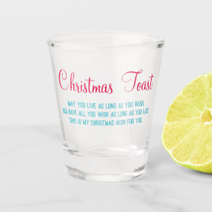 Christmas Toast Shot Glass