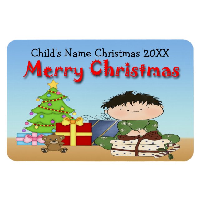 Christmas Toddler Boy Flex Magnets (Horizontal)