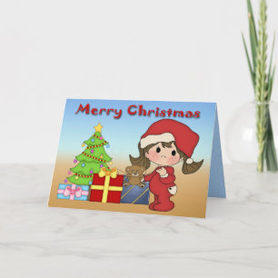 Christmas Toddler Girl Greeting Card