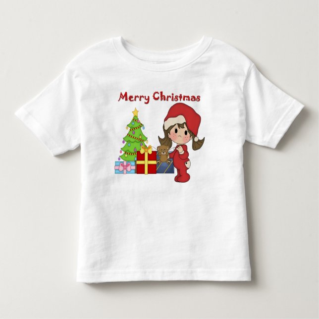 Christmas Toddler Girl Toddler Long Sleeve Toddler T-Shirt (Front)