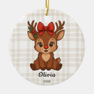 Christmas Toddler Girl's Reindeer Ornament