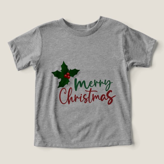 Christmas Toddlers Grey Shirt (Design Front)