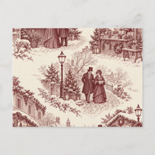 Christmas Toile Flat Card OZ 2 – Christmas Market
