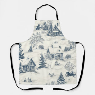Christmas Toile Pattern Accessories Apron