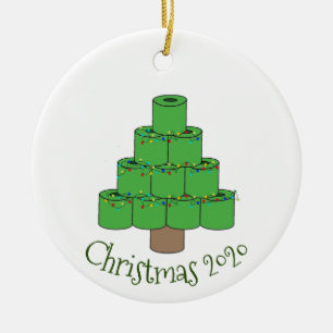 Christmas Toilet Paper Tree Covid 2020 Ceramic Tree Decoration