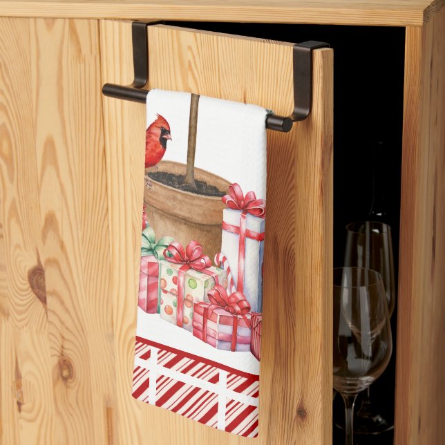 Christmas Topiary Kitchen Towel (Thirds Fold)