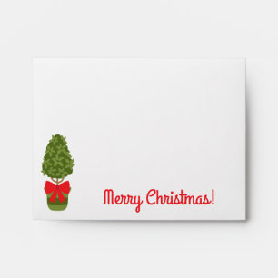 Christmas Topiary Personalised Stationery Envelope