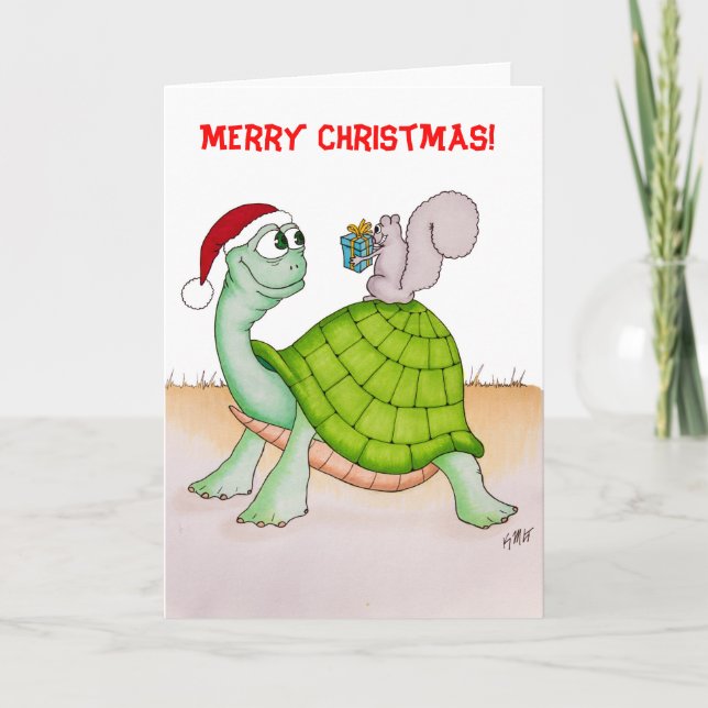 Christmas Tortoise Holiday Card (Front)