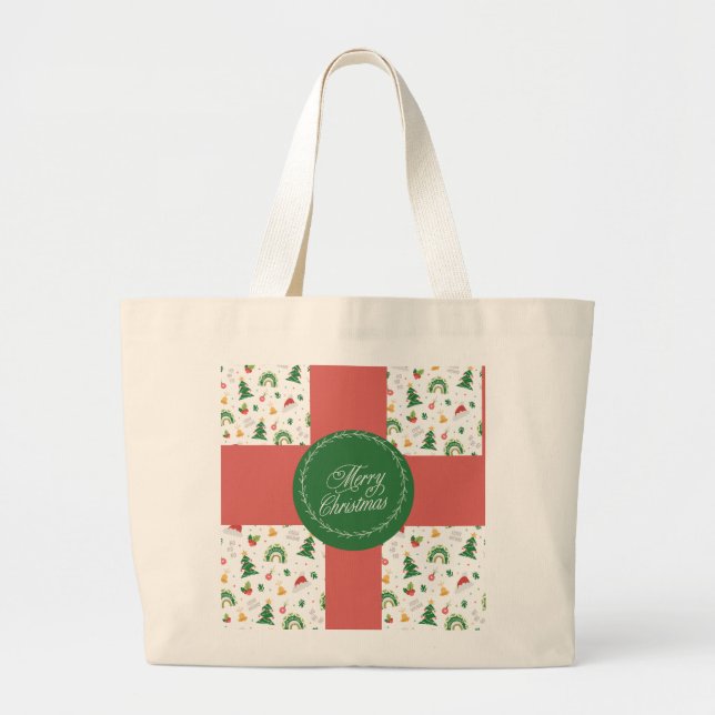 Christmas tote bag for shopping  (Front)