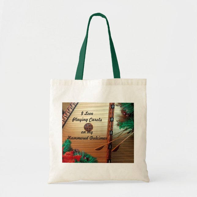 Christmas Tote for Hammered Dulcimer Player Bag (Front)