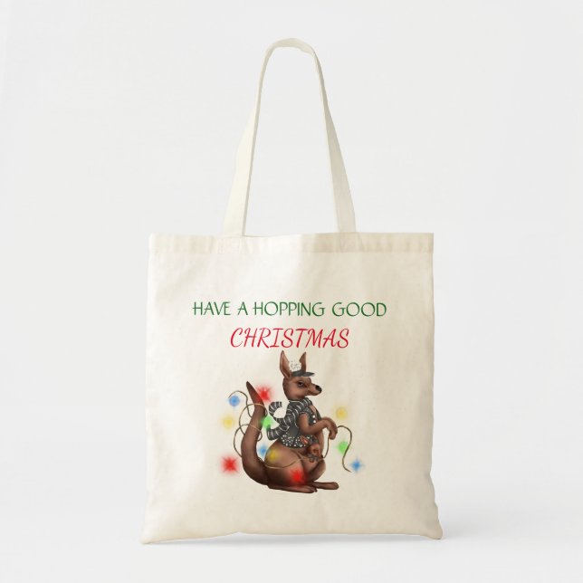 Christmas tote with Kangaroo (Front)