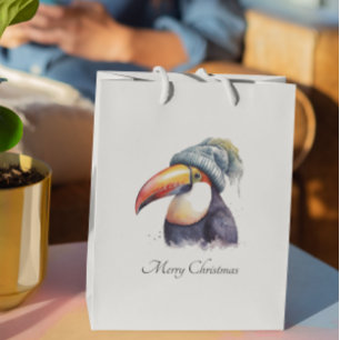 Christmas Toucan, customisable Large Gift Bag