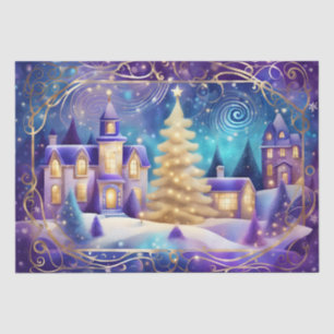 christmas town hall tissue paper