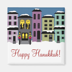 Christmas Town ~ Magnet Happy Hanukkah