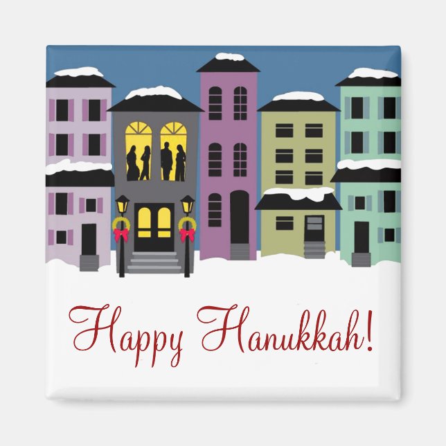 Christmas Town ~ Magnet Happy Hanukkah (Front)