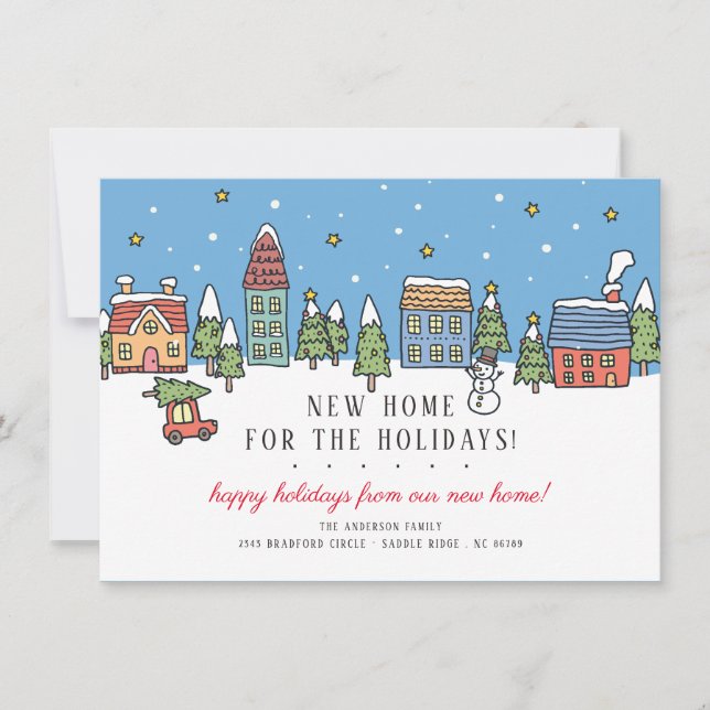 Christmas Town New Home for the Holidays Christmas Invitation (Front)