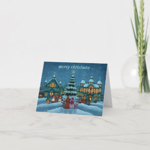 christmas town note basic holiday card