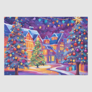 christmas town tissue paper