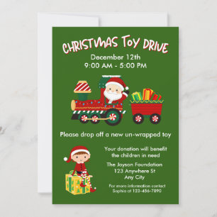 Christmas Toy Drive Family or Corporate Charity Invitation