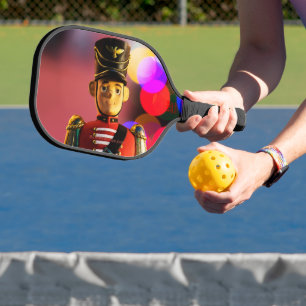 Christmas toy soldier figurine SlipperyJoe gay pri Pickleball Paddle