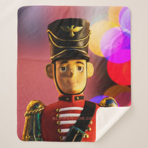 Christmas toy soldier figurine SlipperyJoe gay pri Sherpa Blanket