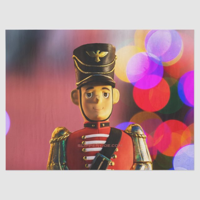 Christmas toy soldier figurine SlipperyJoe gay pri Tissue Paper (Front)