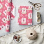 Christmas Toy Soldier Watercolor Snowflakes Pink Wrapping Paper<br><div class="desc">Toy solider and pink watercolor Christmas wrapping paper for the holidays. Pretty Festive watercolor. Nutcracker style.</div>