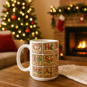 Christmas Toy Wooden Blocks Coffee Mug