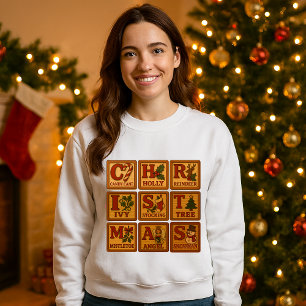 Christmas Toy Wooden Blocks Sweatshirt