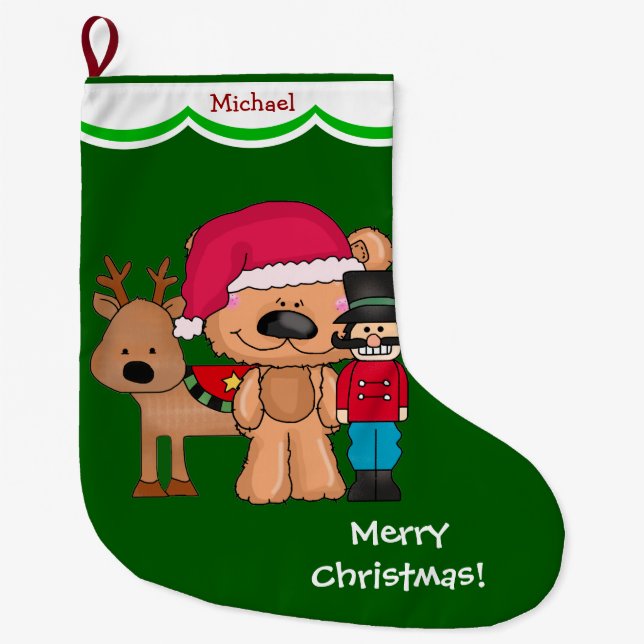 Christmas Toys Personalised Large Christmas Stocking (Front)