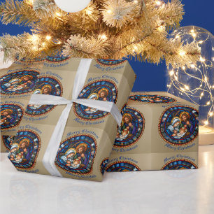 Christmas Traditional Nativity Scene Wrapping Paper