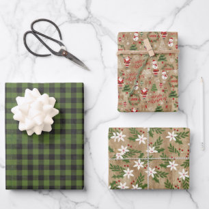 Christmas Traditional Wrapping Paper Sheet