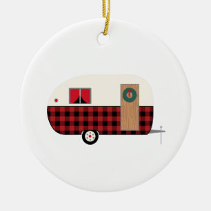 Christmas Trailer Ceramic Tree Decoration
