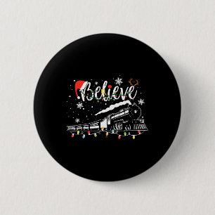 Christmas Train Christmas Believe Polar Express Xm 6 Cm Round Badge