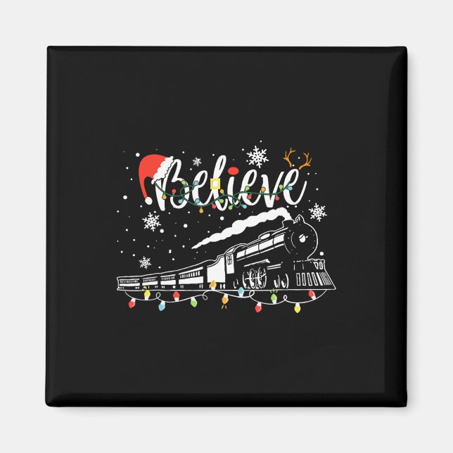 Christmas Train Christmas Believe Polar Express Xm Magnet (Front)