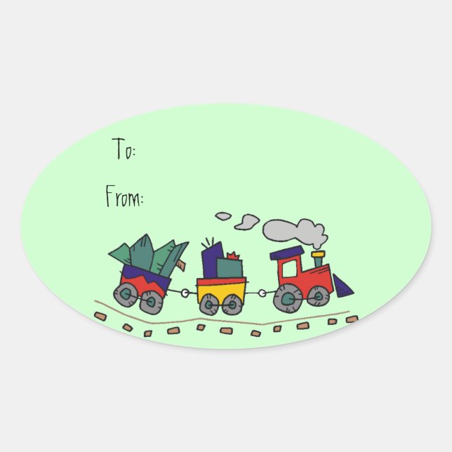 Christmas Train Gift Tags (Front)