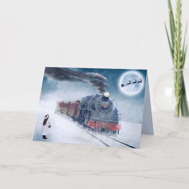Christmas train greeting card (Front)