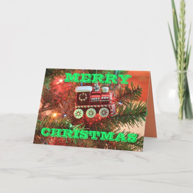 Christmas Train Greeting Christmas Card (Front)