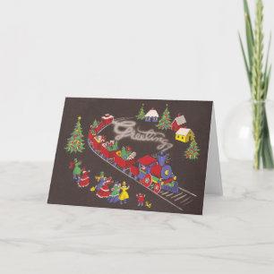 Christmas Train Holiday Card