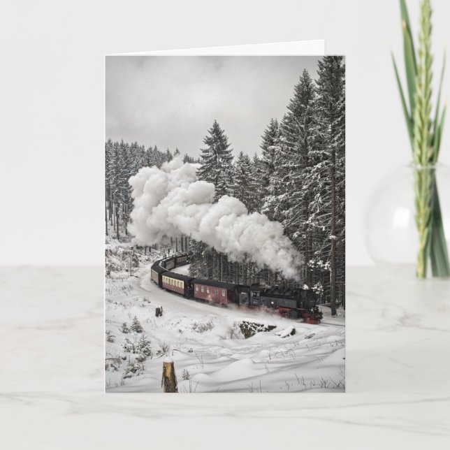 Christmas Train Holiday Card (Front)