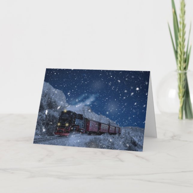 Christmas Train Holiday Card (Front)