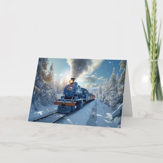 Christmas Train Holiday Card (Front)